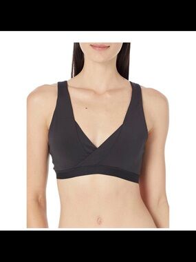 adidas Black Wrap-Front Wireless Bralette